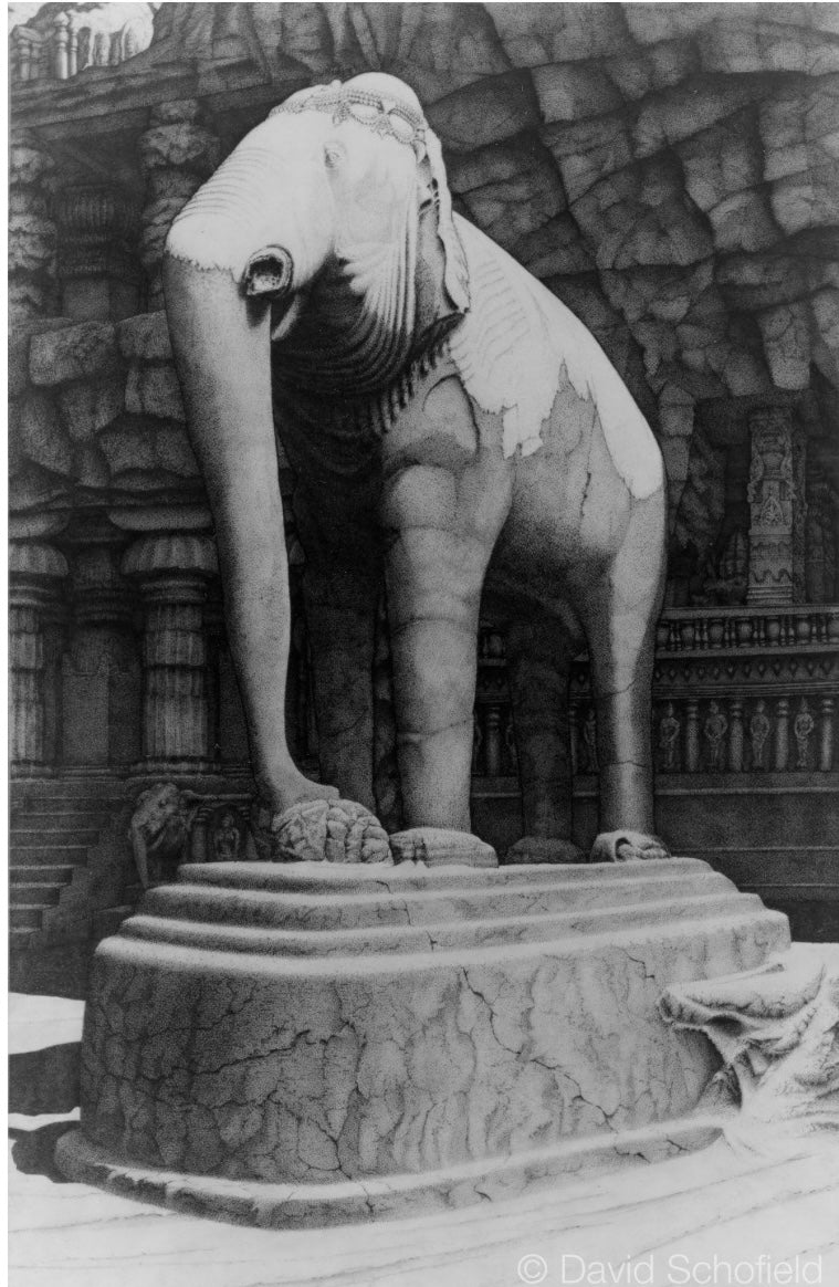 Elephant, Ellora Caves, India